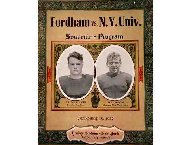 Fordham Memorabilia & History Package - 1927 Football Program, Fight Song Music & Book