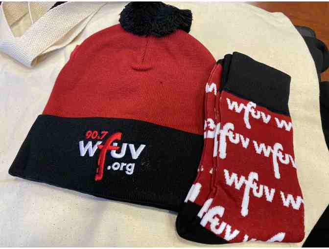 WFUV Radio Membership Package with Free WFUV.org branded Sweatshirt, Tote Bag, Socks & Hat