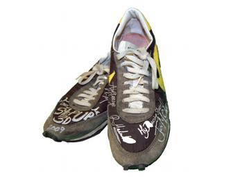 Jon Chu's Nike Shoes Autographed by Step Up 3D Cast