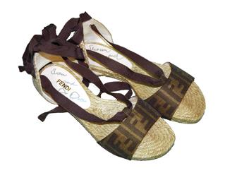 Dr. Drew and Susan Pinsky Signed Fendi Sandals