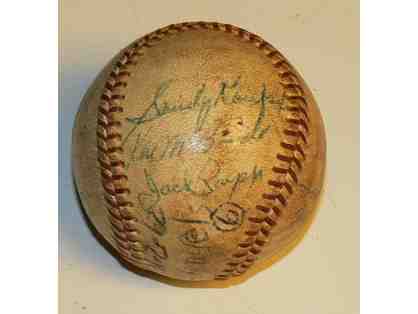 This is Baseball History! A signed baseball from the first game b/t the L.A. Dodgers and Angels