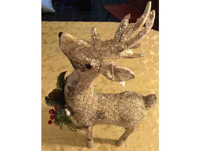 18 inch Artificial Birch covered Reindeer