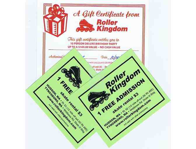 7 Admission Passes to Roller Kingdom + Gift Certificate for Deluxe Birthday Party