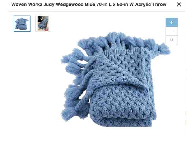 Woven Workz Throw - Judy - in Wedgewood Blue