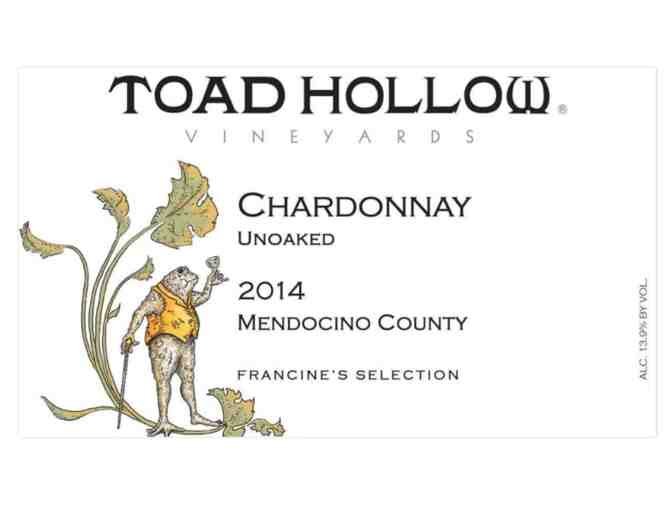 Large bottle of Toad Hollow Vineyard's Chardonnay 2014