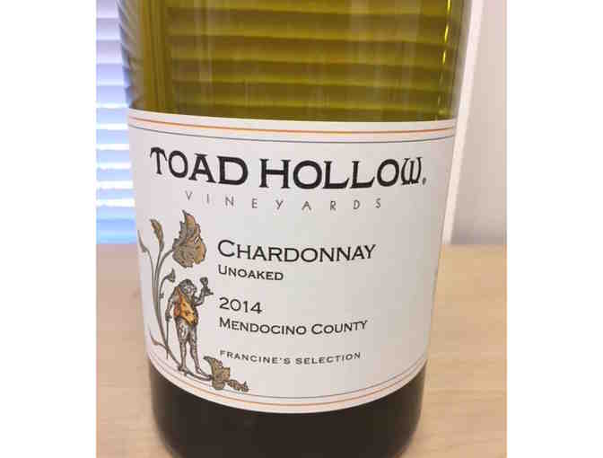 Large bottle of Toad Hollow Vineyard's Chardonnay 2014