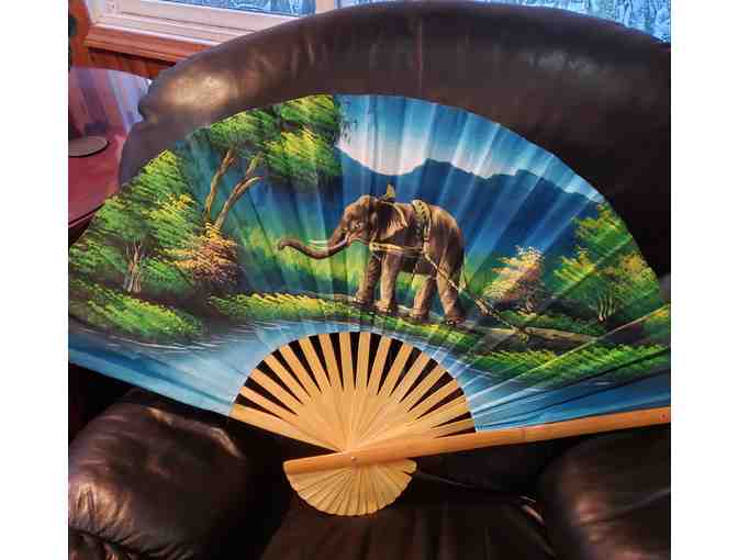 Hand painted fan from Thailand
