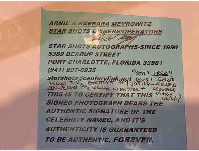 William Shatner/Leonard Nimoy Star Trek Autographed Photo