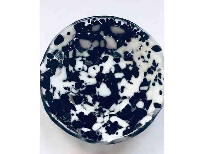 S11. Hand Crafted Glass Pendant Necklace and Glass Bowl