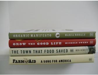 Farm-centric Book Collection from Rodale with lovely 'panier- style' basket