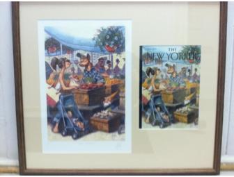 Peter De Seve's New Yorker Cover, ' Small Growers'. Signed Proof