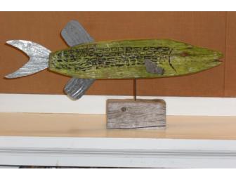 'Pickerel' Fish Sculpture by Bill Mayher