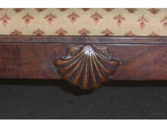 Walnut Reproduction Chippendale Bench