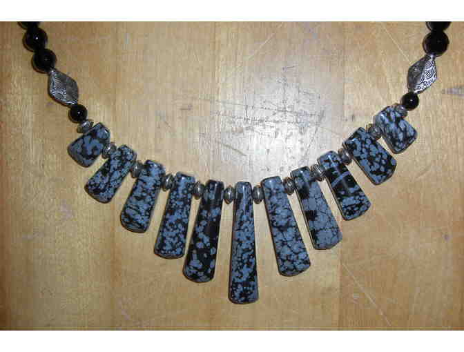 Bead and Silver Necklace by Lynne Blair