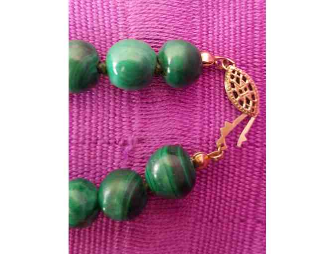 Vintage Beaded Malachite Necklace