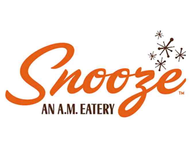 $25 gift card to Snooze Eatery in CO, CA, & AZ, TX Along with 1 Bag of Snooze Blend Coffee
