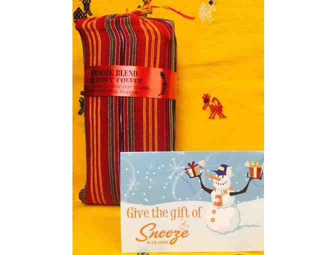 $25 gift card to Snooze Eatery in CO, CA, & AZ, TX Along with 1 Bag of Snooze Blend Coffee