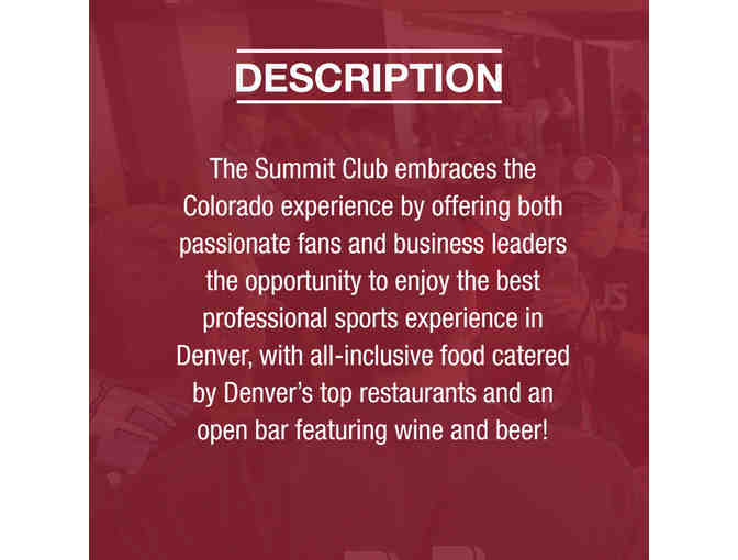 THE ULTIMATE FAN EXPERIENCE FOR THE COLORADO RAPIDS GAME *4 VIP TICKETS*