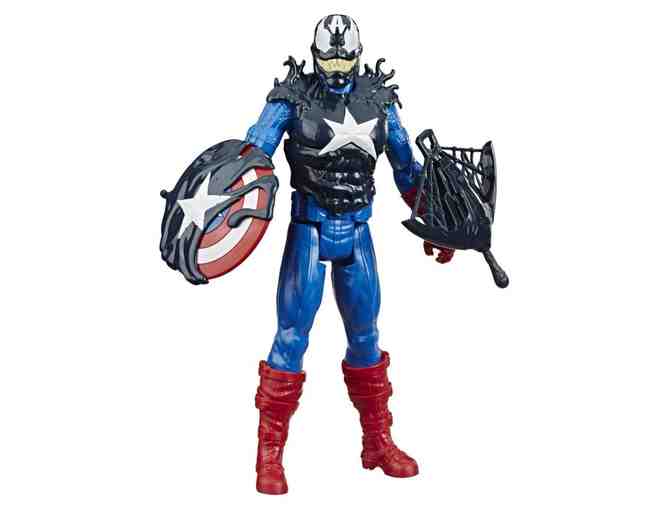 Marvel Spider-Man Maximum Venom Titan Hero Series Captain America Action Figure