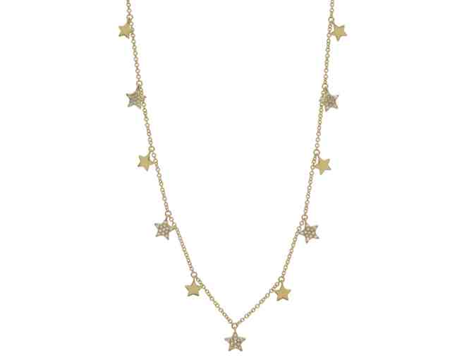 XIV Karats: Star Necklace in 14K White Gold with Diamonds
