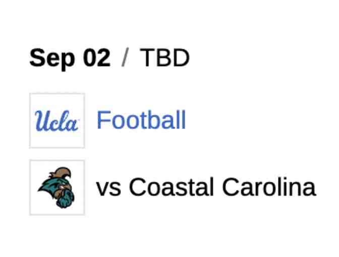 UCLA Football game vs. Coastal Carolina: Two Tickets