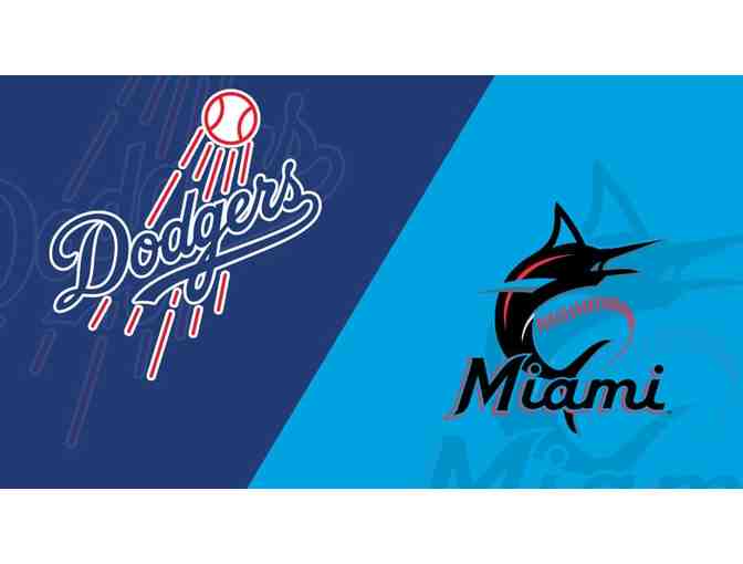 Los Angeles Dodgers vs Miami Marlins at Dodger Stadium: Four Tickets + Parking