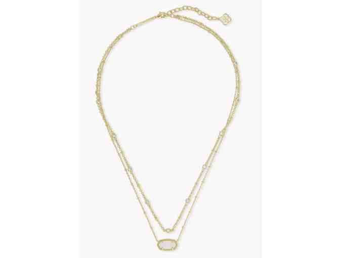 Kendra Scott: Elisa Gold Multi Strand Necklace in Iridescent Drusy - Photo 3