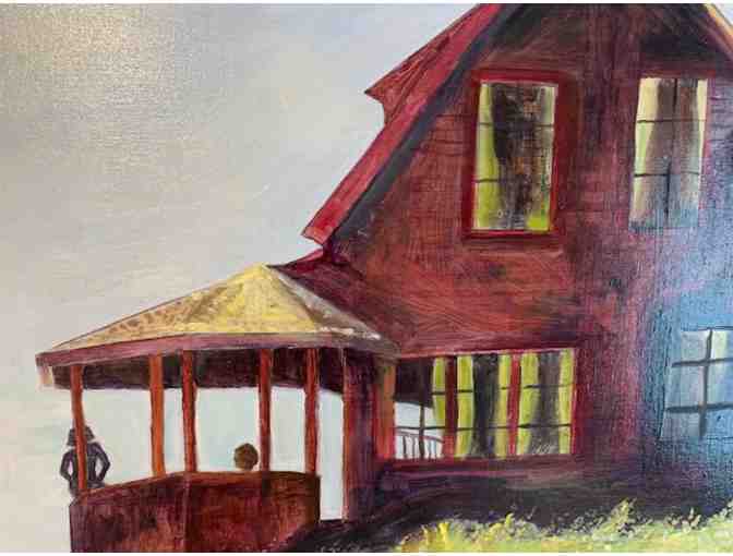 Home in the Meadow, Framed Oil Painting