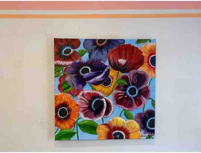 Floral Oil Painting on Canvas