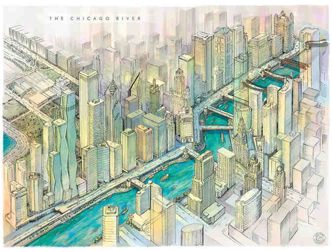 "Chicago River" Print by Wonder City Studio - Photo 1