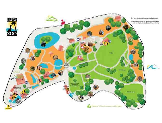 Santa Barbara Zoo - 2 Guest Passes for 1 Day