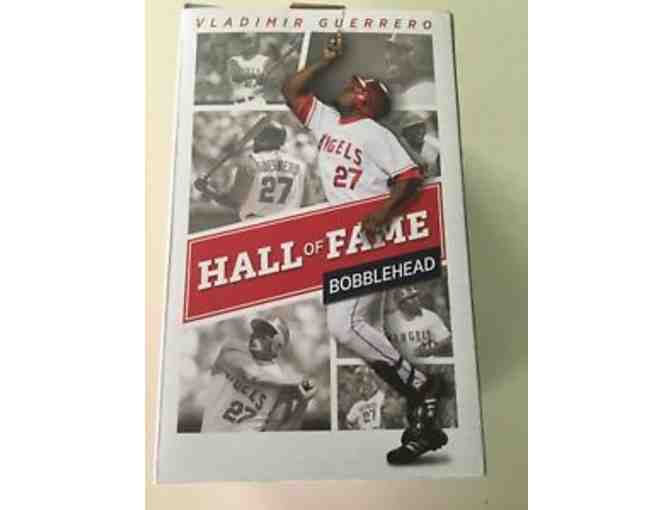 Vladimir Guerrero #27 Hall of Fame Bobblehead (SGA) 8/10/18 - LA Angels + Baseball Cards