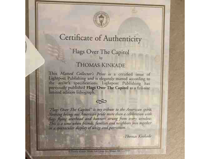 Thomas Kinkade Unframed Print 'Flags Over The Capitol' ~11' x 14'