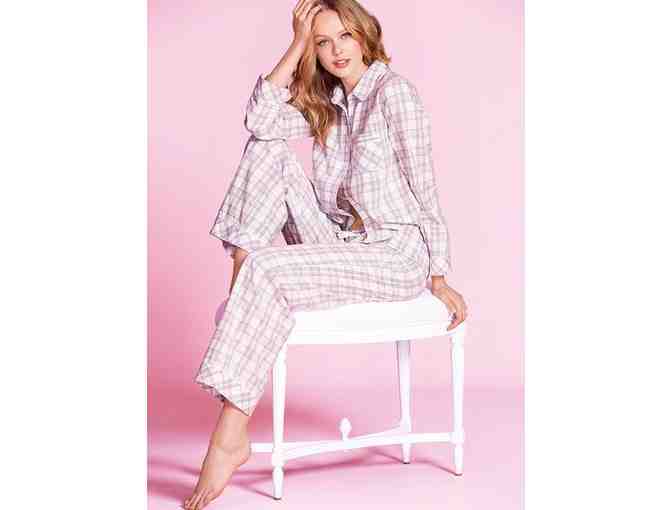 Victoria's Secret 'The Dreamer' Plaid Flannel Pajama Set (XSmall) Pants & Button Up Top