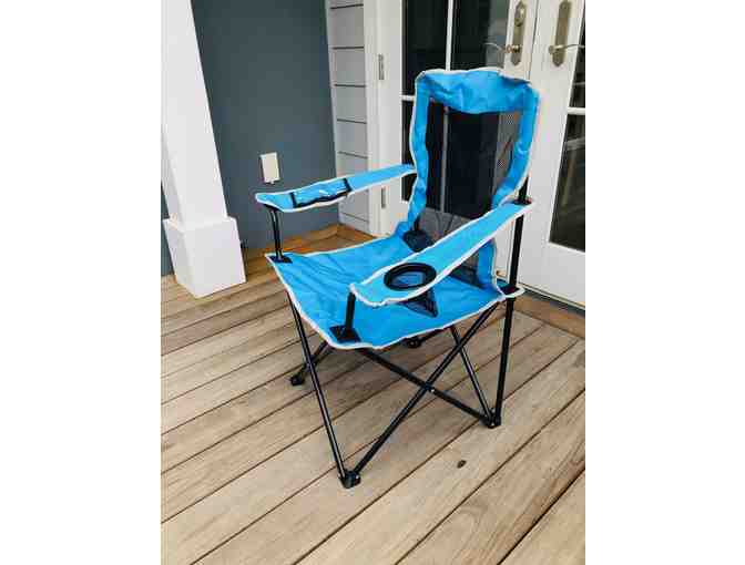Coleman Mesh Quad Chair - Light Blue