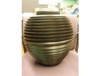 Two Large Handcrafted Vases made from Mango Wood