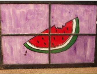 Watermelon Window Painting by artist Cory Robinson