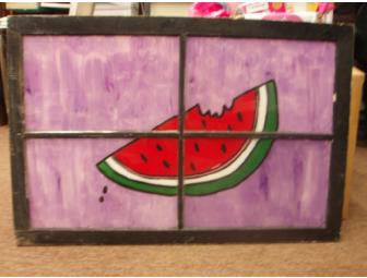 Watermelon Window Painting by artist Cory Robinson