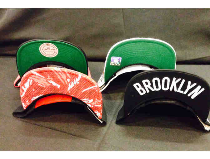 Mitchell & Ness 4 adjustable snapback hats (Saints/Nets/Falcons/Heat)
