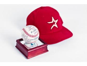 Houston Astros:  Autographed Baseball and Hat