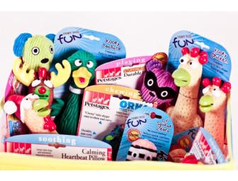 Basket of Dog Toys from Petstages