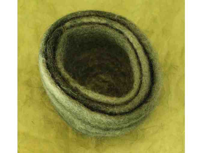 Jane Atkinson - Green Hand Knit and Felted Bowls