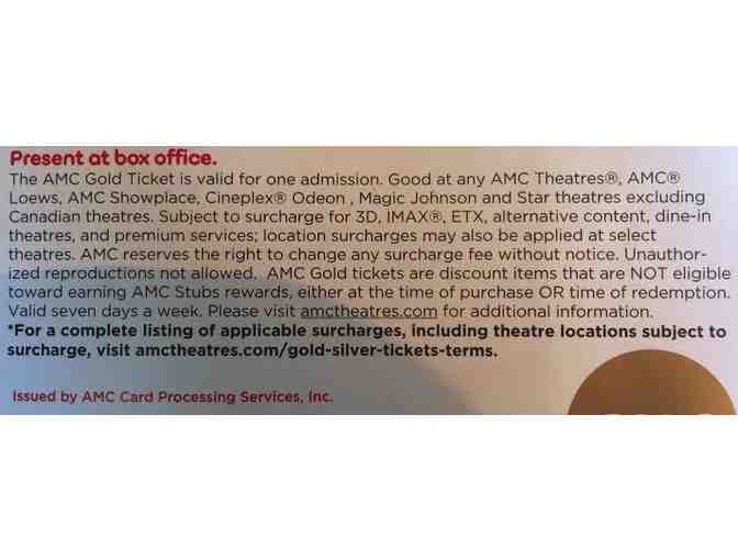 AMC Theatre - 2 'AMC Gold Tickets' and a $25 Gift Certificate