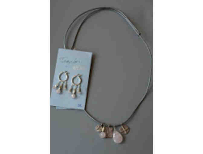 Traylor West Jewelry - Gorgeous Rose Quartz and Bali Silver Necklace & Earrings