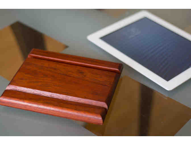 iPad Holder- Handcrafted from Padauk Wood