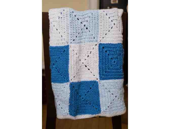 Double Diamond Crocheted Baby Blanket
