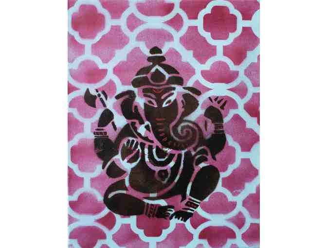 Ganesha Stencil Painting