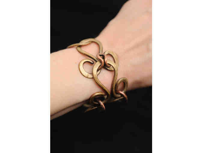 Oleari Designs - Forged Bronze and Copper Bracelet