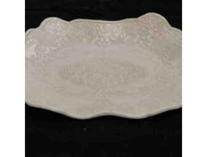 Floral Motif Ceramic Display Dish