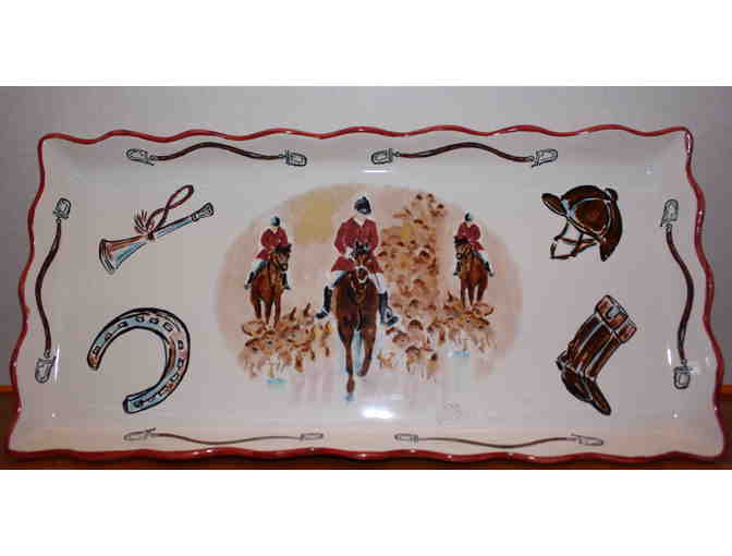 Keeneland Four (4) Reserved Grandstand Seats/Hand Painted Tart Tray